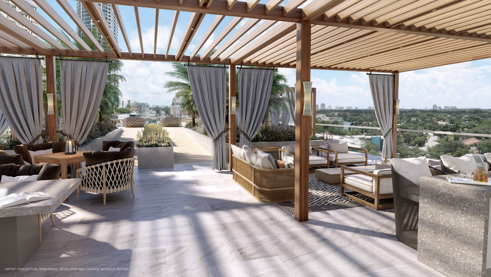 Sixth and Rio skydeck cabanas